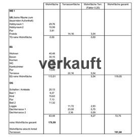 Wohnfl�che Wohneinheit 1